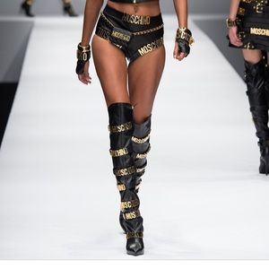 SOLD. Moschino runway over the knee boots. SOLD